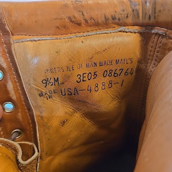 VTG Herman Survivors 9.5 Moc Toe Brown Vibram Work Boots USA -20F Insulated 70s - Picture 7 of 16